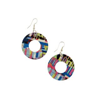 Round, hollow centre drop earrings - wonderful O
